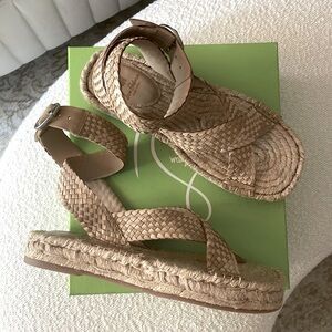 New!Sam Edelman Braided strappy Leather Sandals